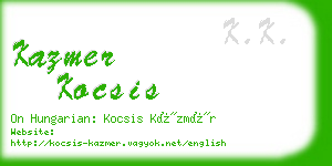 kazmer kocsis business card